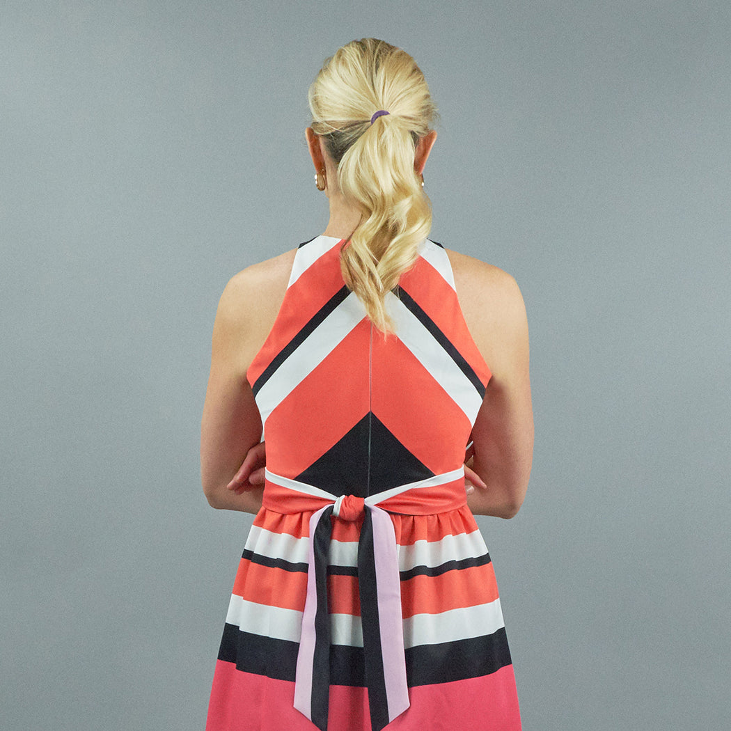 Diddle Dress - Striped Coral