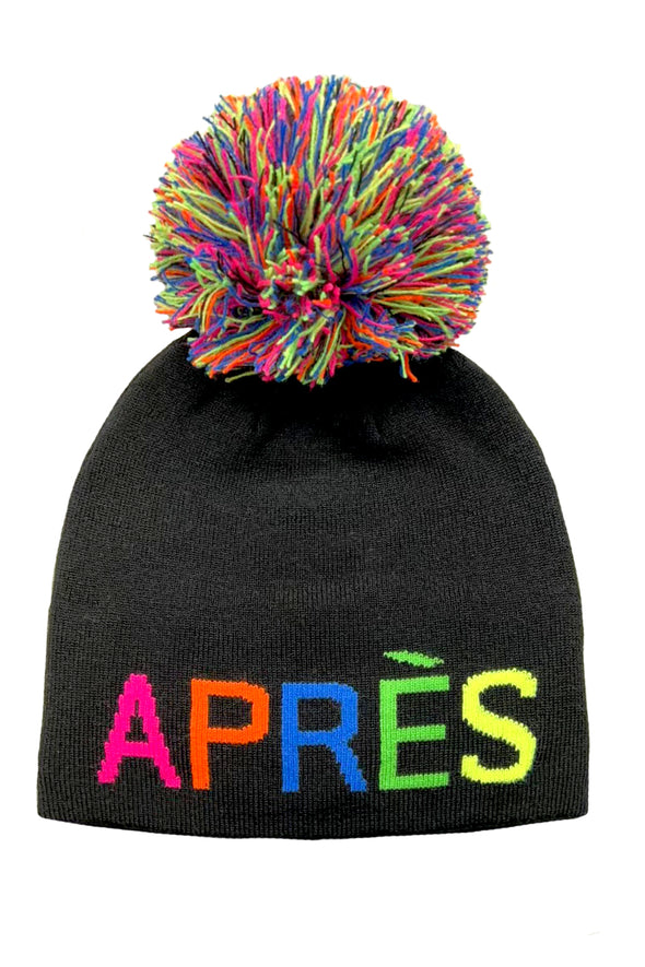 Pom Pom Hat - Rainbow Apres on Off White