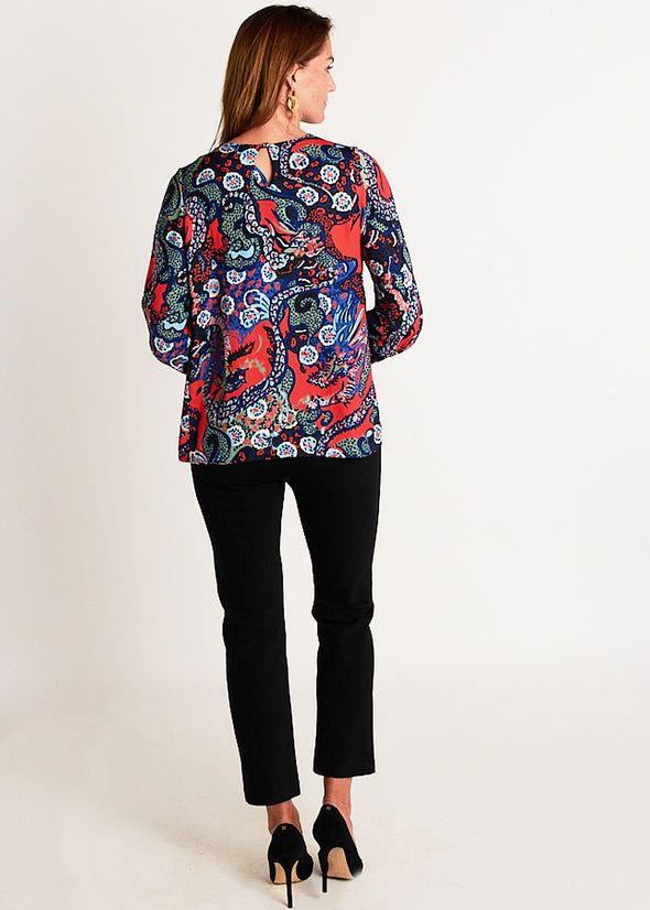 Cheshire Blouse - Dragon Black