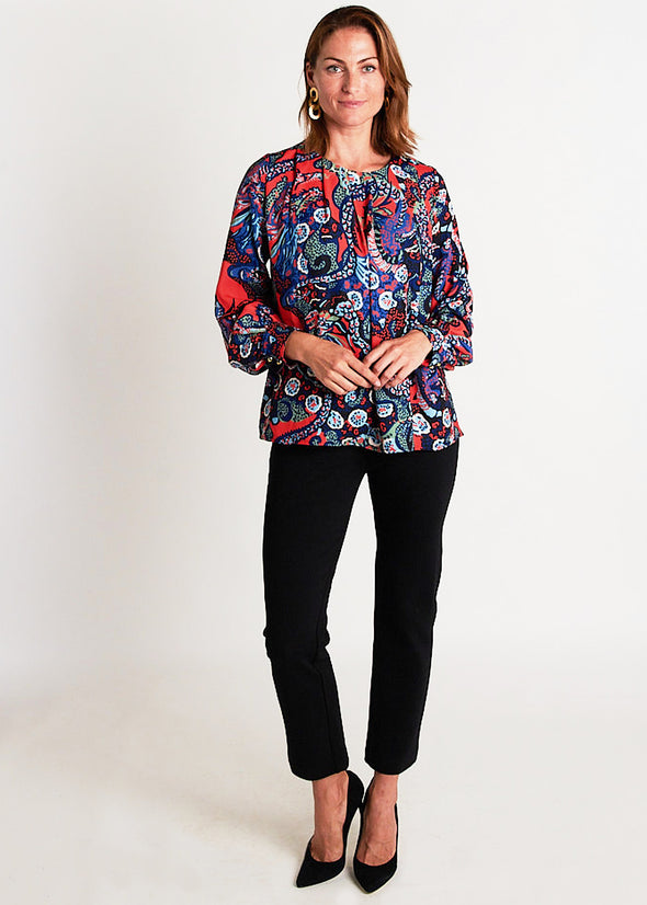 Cheshire Blouse - Dragon Black