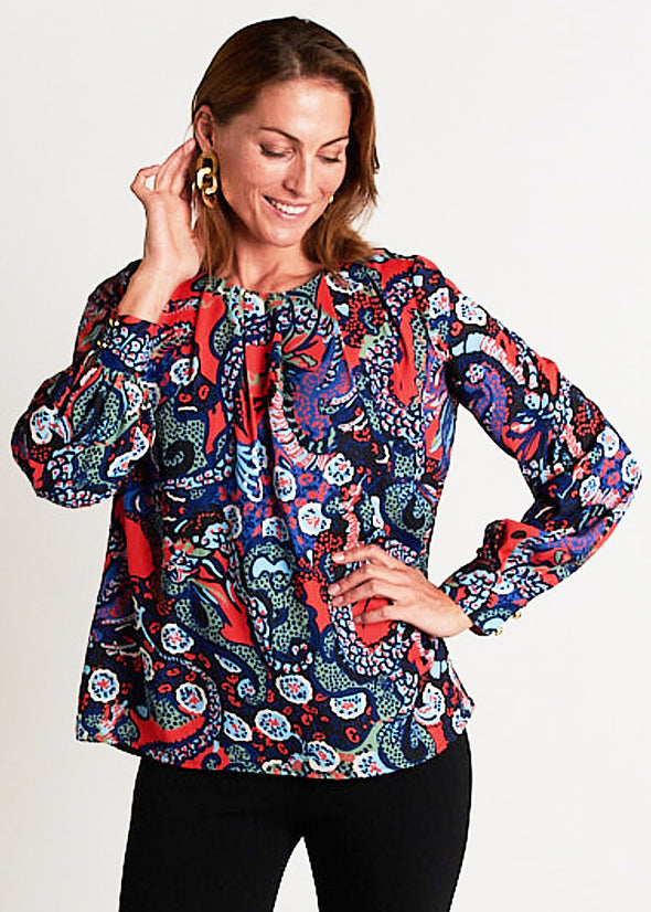 Cheshire Blouse - Dragon Black