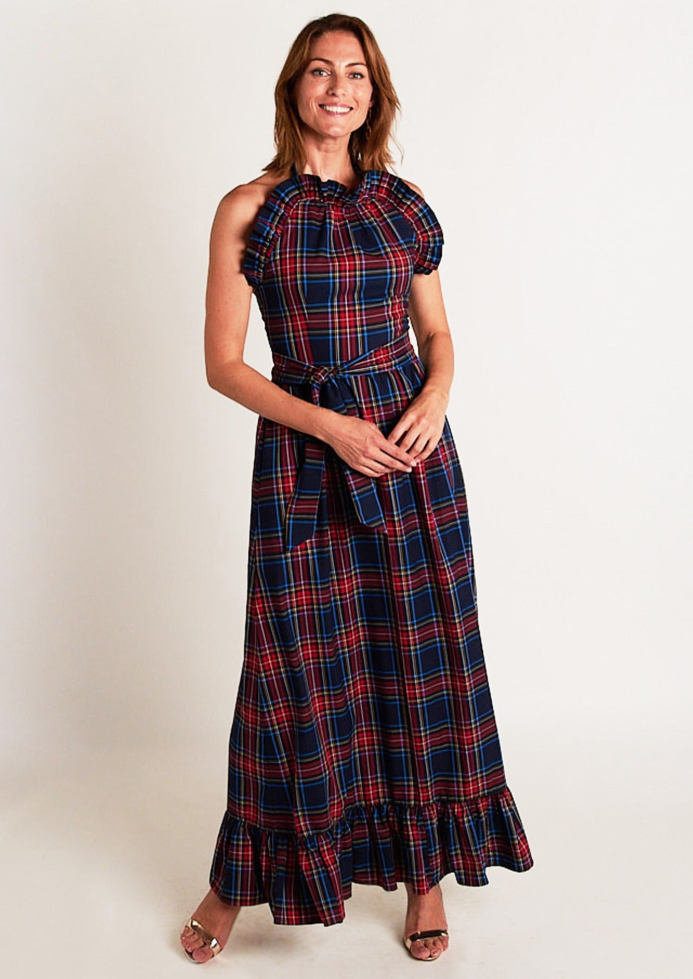 Dove Maxi - Navy Blue Plaid Dove Maxi - Navy Blue Plaid