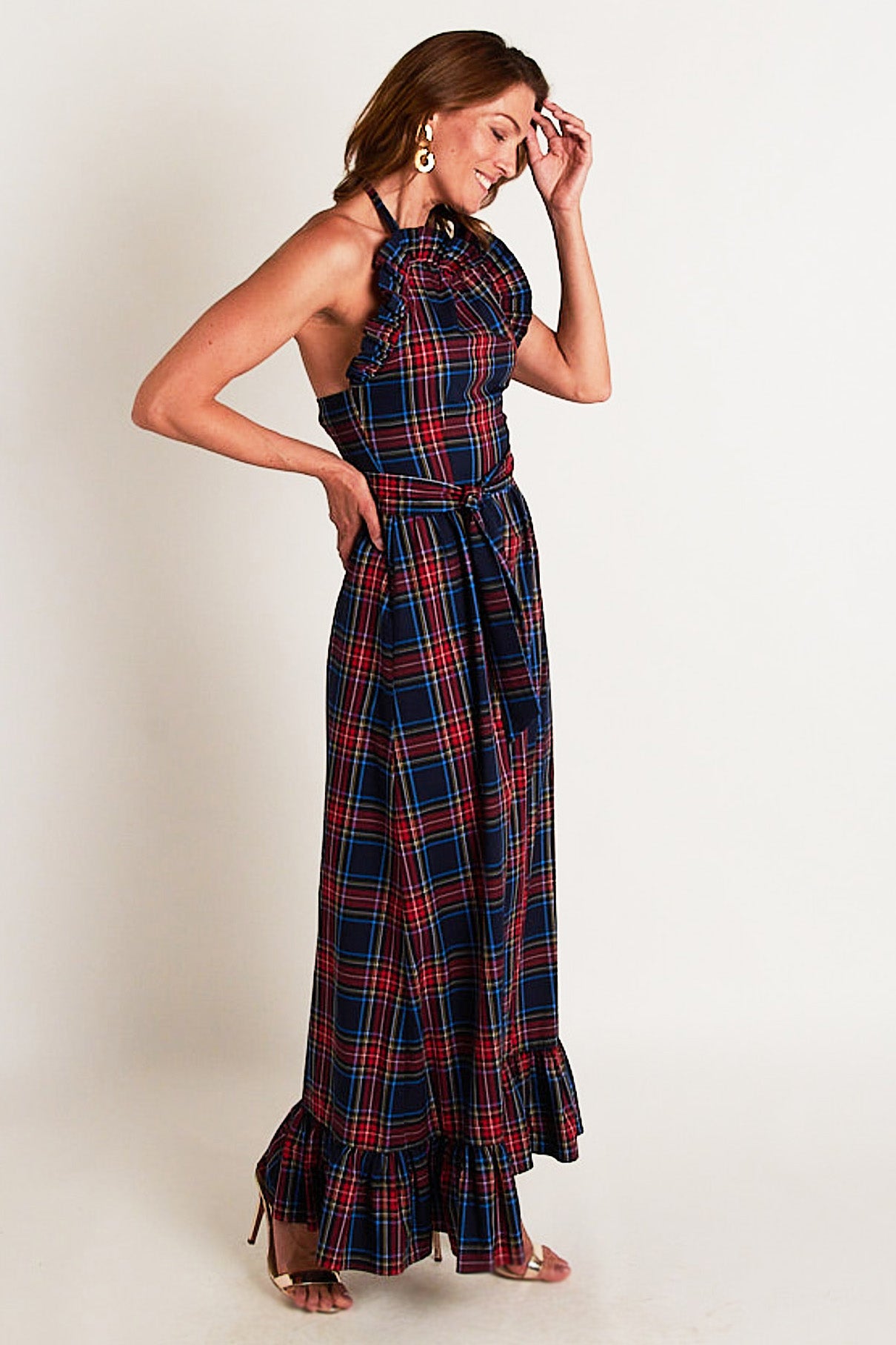Dove Maxi - Navy Blue Plaid Dove Maxi - Navy Blue Plaid
