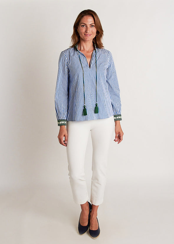 Norway Blouse - Blue Stripe