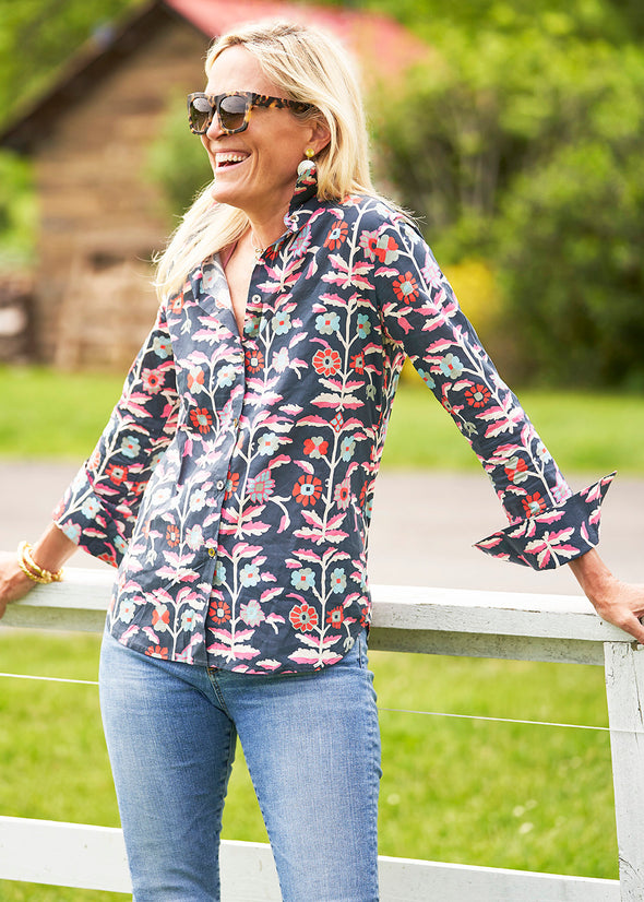 Tenley Shirt - Wildflower Blue Combo
