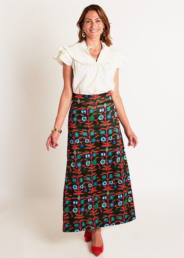 Sanibel Skirt - Wildflower Black