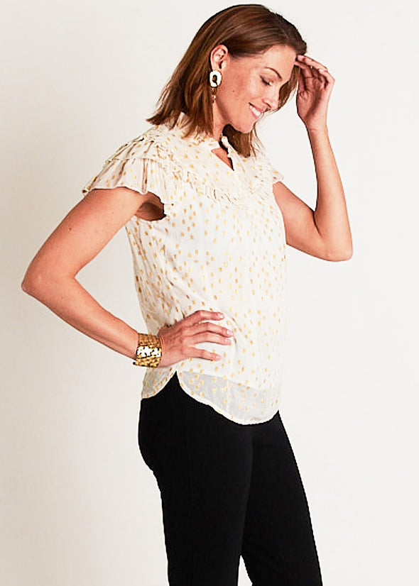 Silla Top - White/Gold