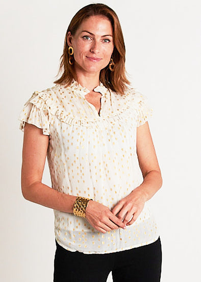 Silla Top - White/Gold