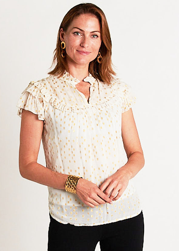 Silla Top - White/Gold