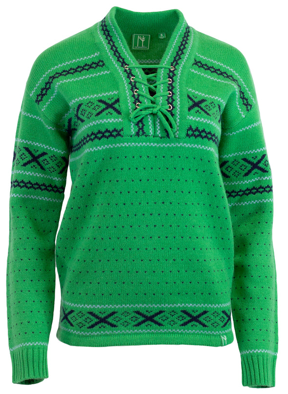 Fair Isle Sweater - Kelly Green