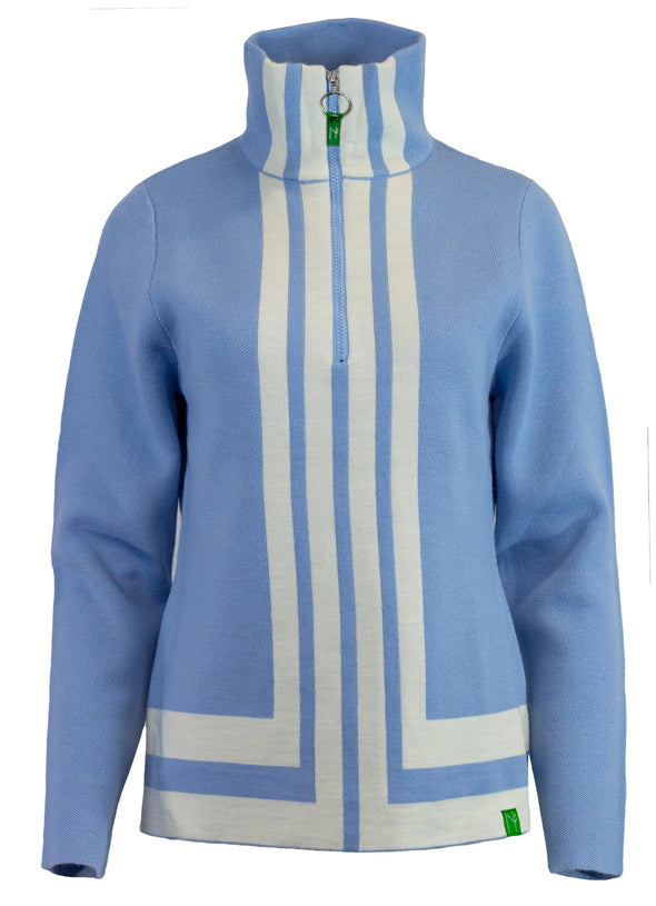 St. Moritz Half Zip - Periwinkle Blue