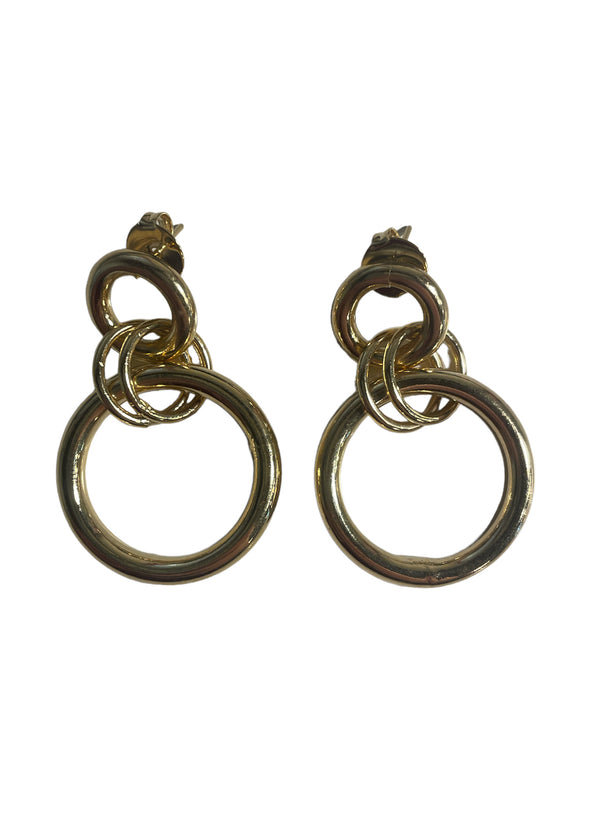 Marcia Moran Interlocking Oval Dangle Earrings
