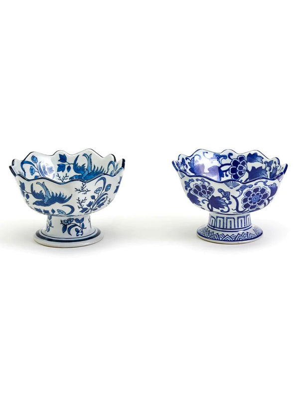 Scalloped Edge Footed Bowl