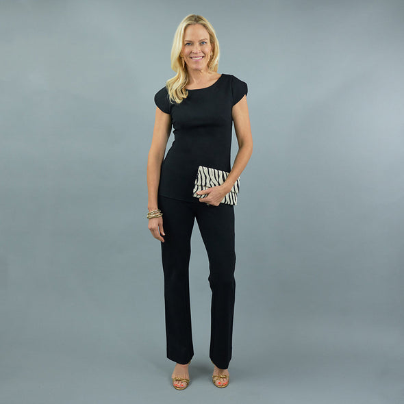 Aurora Top - Black Ponte