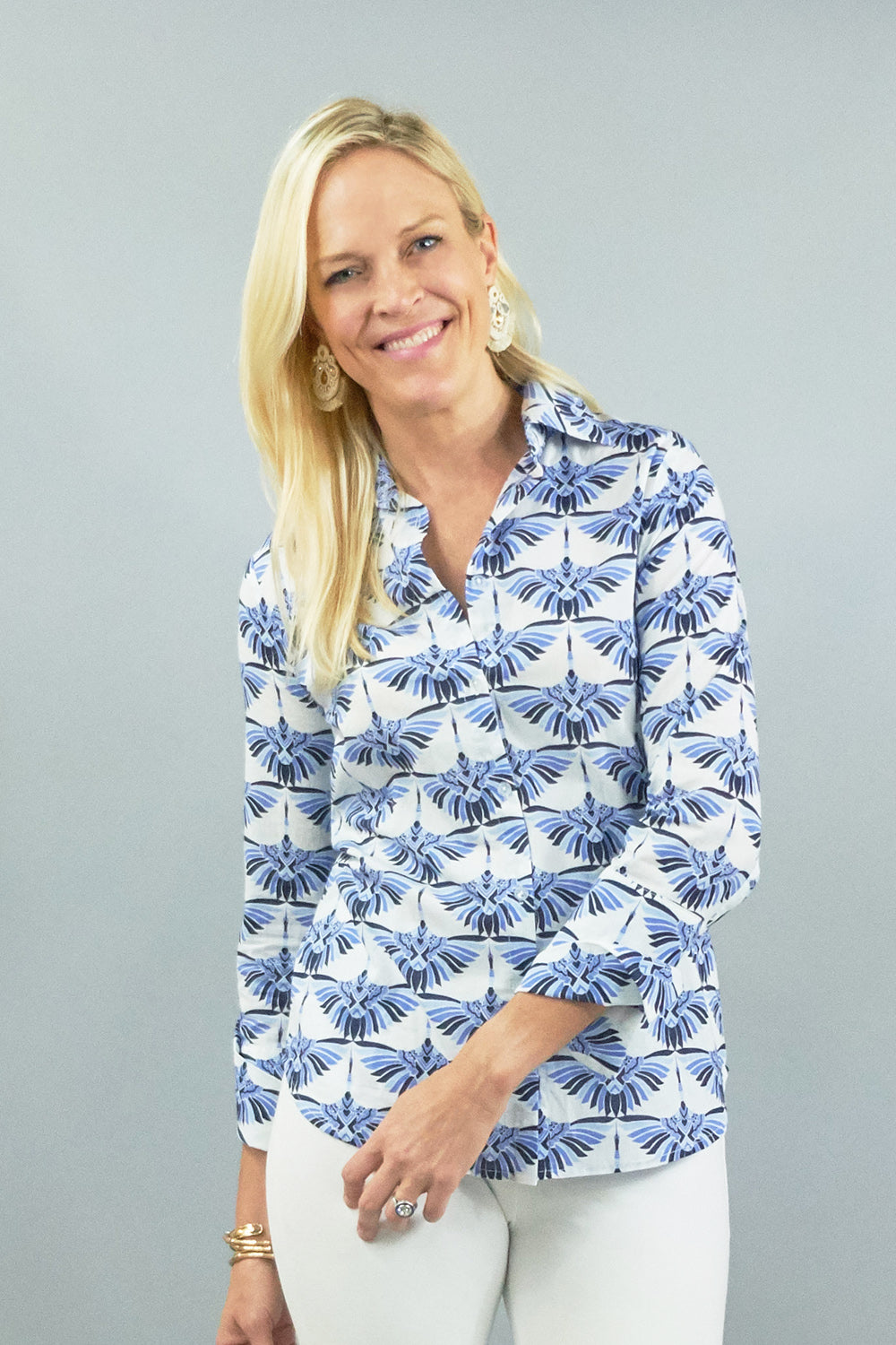 Tenley Shirt - Egret Blue