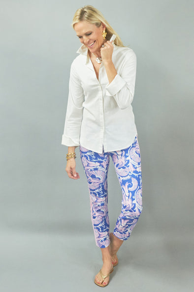 Swizzle Pant - Costa Pink on Blue