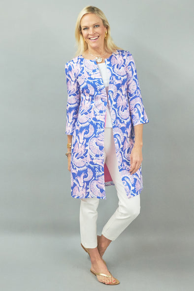 Sandpiper Jacket - Costa Pink on Blue