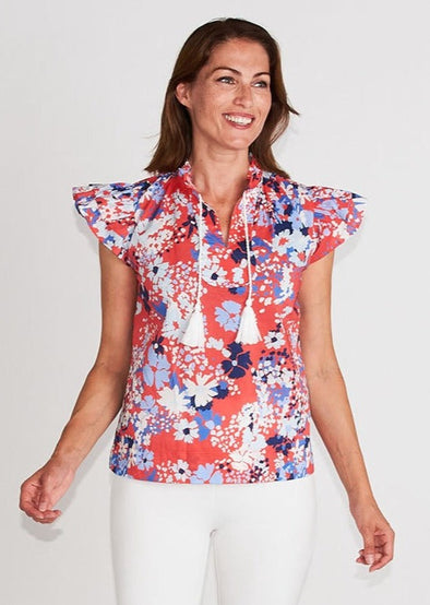 Kimball Top - Poppy Coral