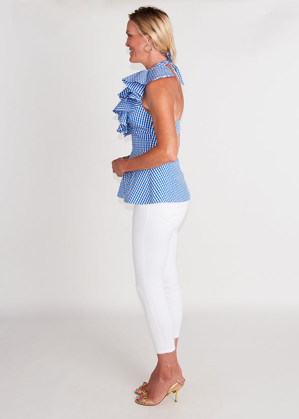 Samba Top - Royal Blue Gingham