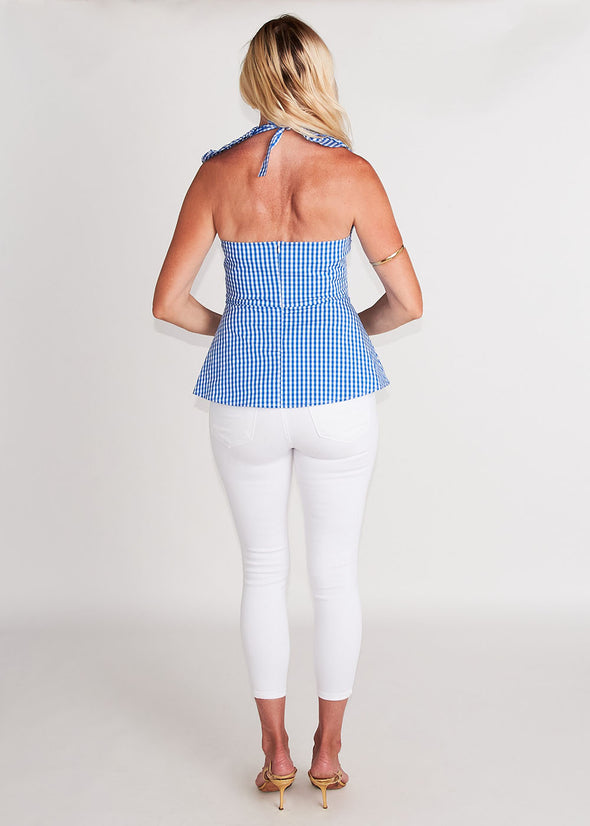 Samba Top - Royal Blue Gingham
