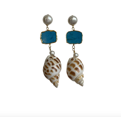 Julie Ryan Design Vero Turquoise & Shell Earring
