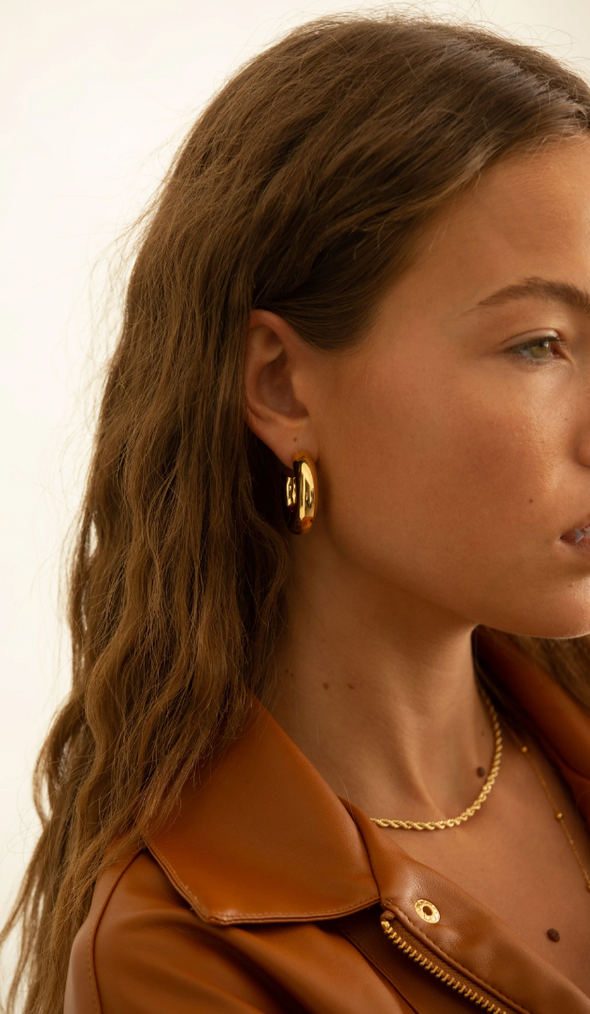 Sahira Jojo Tube Hoop - Gold