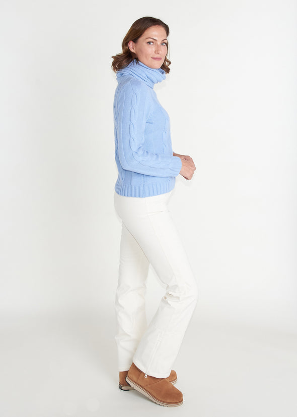 Tilly Cable Knit Sweater - Periwinkle Blue