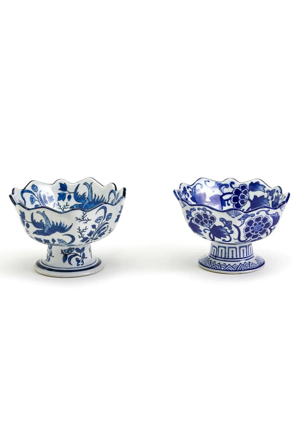 Scalloped Edge Footed Bowl