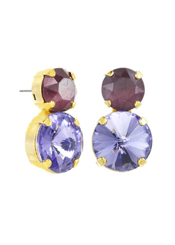 Meagan Earring - Purple / Gold