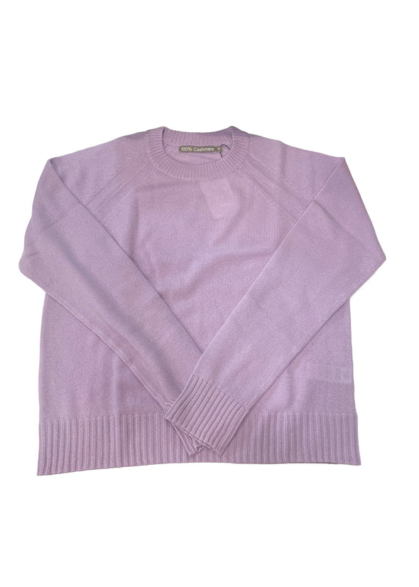 Brodie Cashmere Ivy Sweater - Soft Lilac