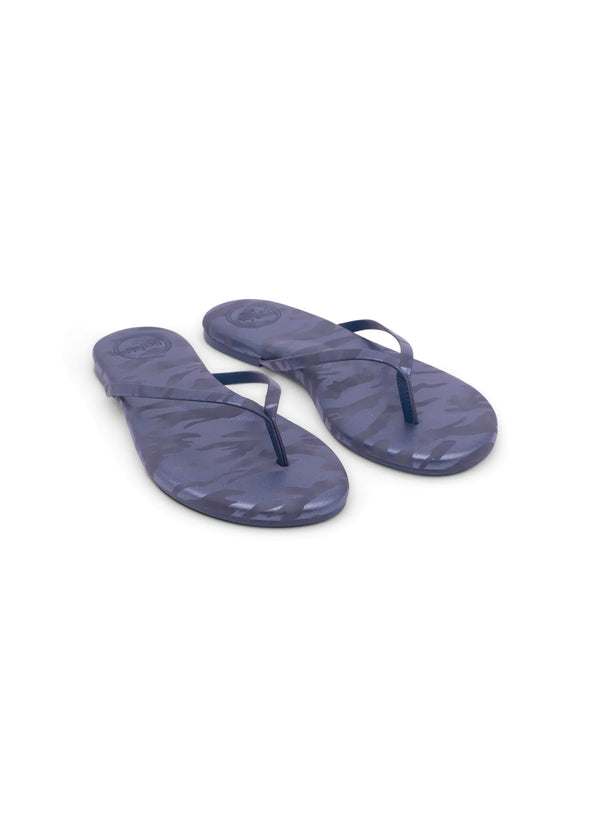 Solei Sea Indie Thong Sandal - Camo Metallic Blue