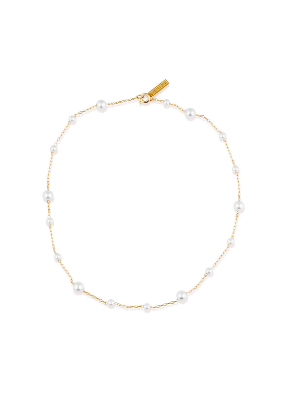 Sahira Mini Pearl Choker - Gold