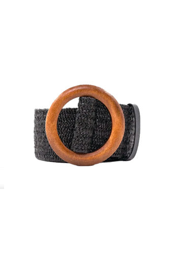 Wood Buckle Elastic Belt (One Size)
