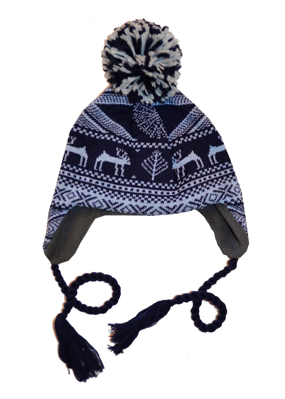 Kids' Pom Pom Hat Red Fair Isle – CK Bradley
