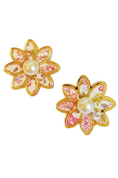 Bohemian Gemme Alison Floral Stud Earrings