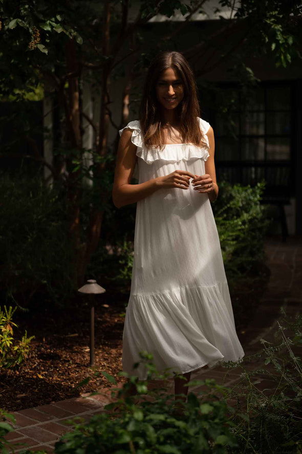 Roma Parker Dress - White